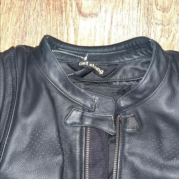 Scorpion exo get stung Women's Black Leather Jacket - Picture 2 of 9